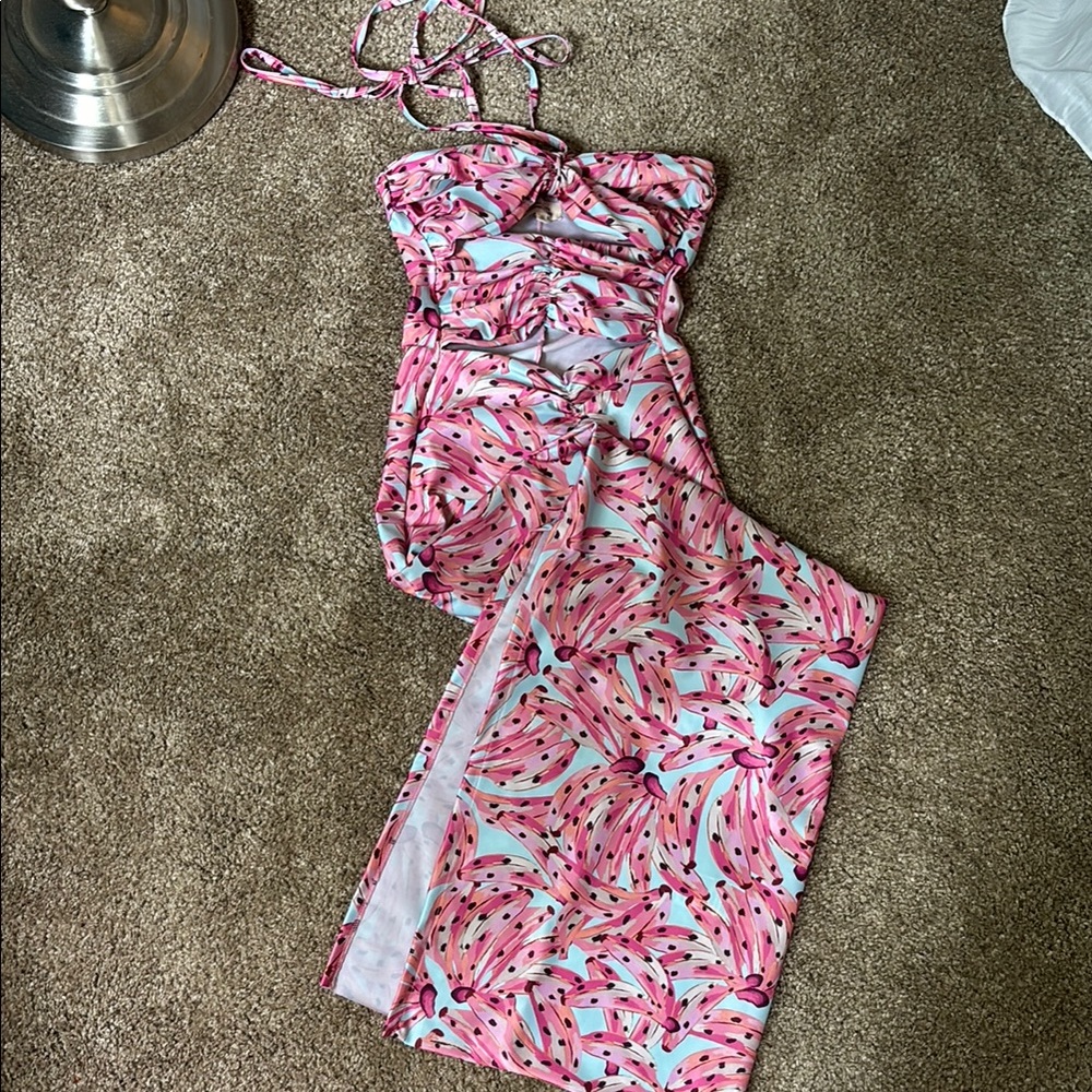 Mercedes Campuzano Boutique Halter Maxi Dress